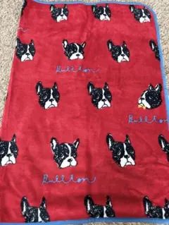 フレンチブルドッグ柄 ブランケット&キッチンスポンジのセット