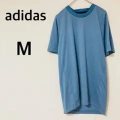 アディダス adidas トレーニングウェア 半袖Tシャツ ブルー M