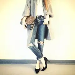 《美品☆送料無料》moussy 26インチ ダメージデニム♡