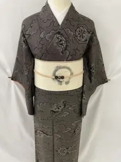 【お稽古普段着用に】★★正絹　泥染め　本場大島紬単品★★