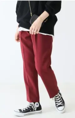 スピックアンドスパン　ダブルクロステーパードパンツ