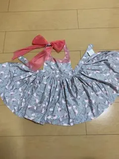 MARLMARLフラミンゴ柄 エプロン ピンクリボン