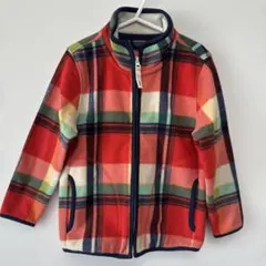 UNIQLO フリースジャケット 110 赤・チェック