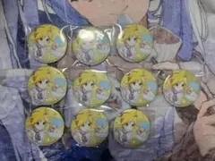 鏡音レン　グリッター缶バッジ　サンリオ