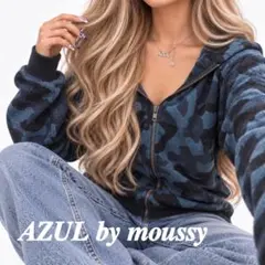 A12911 AZUL by moussy 細身迷彩柄パーカー 男女兼用！