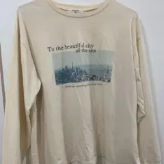 Samansa Mos2 長袖Tシャツ クリーム色
