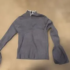 Chico パールリブニット