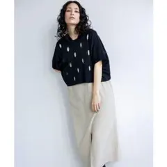 スラッシュニットプルオーバー&ワンピースSET