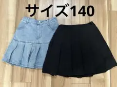 グローバルワーク　GU サイズ140 黒色、デニム　2点セット