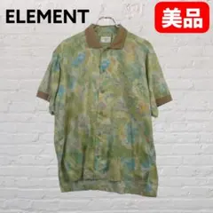 ELEMENT タイダイ 半袖シャツ 開襟風 総柄 夏