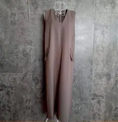 クラシカルエルフ ✨Vネック ジャンパースカート ワンピース ブラウン [L]