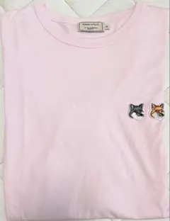 【希少】MAISON KITSUNÉ ダブルフォックス Tシャツ ピンク Mのサムネイル