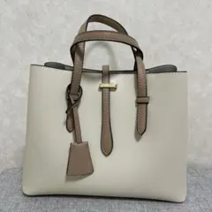 バイカラー ハンドバッグ 2way ショルダーバッグ ミディアムのサムネイル