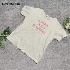ローリーズファーム　Tシャツ 半袖　英字プリント　カジュアル　綿100% Fのサムネイル