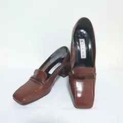 ダイアナ　Diana パンプス　ローファー　中ヒール　ブラウン 23.5cm