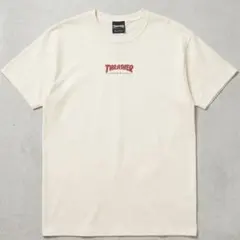 THRASHER MAGAZINE Tシャツ ホワイト 刺繍ロゴ