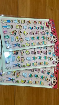 クレヨンしんちゃん　ぷっくりシール　3枚セット