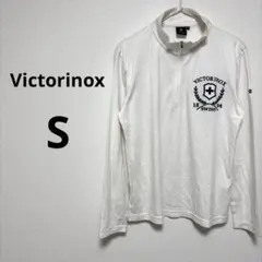ヴィクトリノックス メンズ ゴルフウェア ハーフジップ トップス ホワイト S