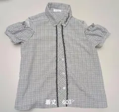 Pinkhunt チェック柄 半袖シャツ ブラウス
