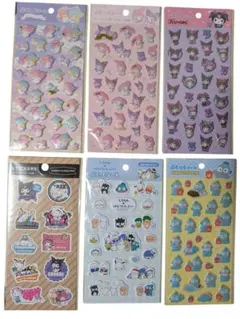 ぷくっとシール しろたん はぴだんぶい キキララ マイメロ クロミ ハンギョドンのサムネイル