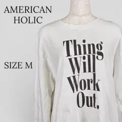 AMERICAN HOLIC アメリカンホリック 長袖 カットソー ホワイト M