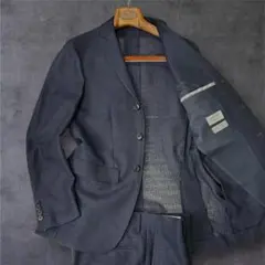 オリヒカ 高性能スーツ セットアップ M ネイビー 洗える 3B ポリ100