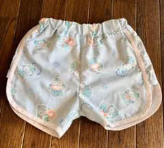 子供水着 水色 キャラクター柄