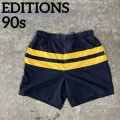 90s basic EDITIONS 2ボーダー スイムショーツ 水陸両用のサムネイル