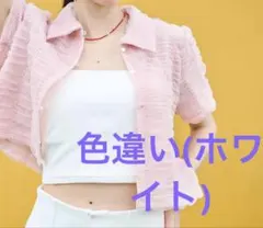 COCODEAL シアーチェッククロップド丈シャツのサムネイル