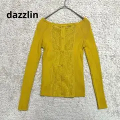 【ダズリン】dazzlin ボートネック　リブニット　マスタード　前後2wayのサムネイル