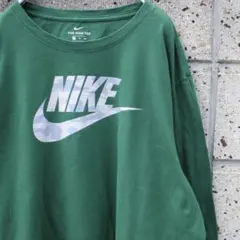 NIKE ビッグロゴ カモフラ柄 XXL 大きめ 古着 ロングスリーブTシャツ