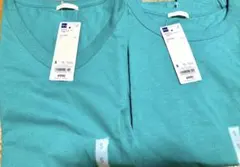 UNIQLO ユニクロ コットンクルーネックT コットンVネックT 2枚セット
