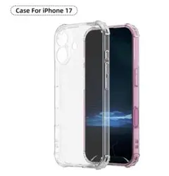 iphone17 クリア ラバー ショック軽減 ケース TPU ソフト カバー