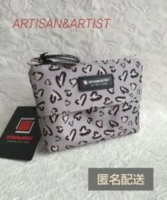 新品タグ付】アルティザン＆アーティスト ポーチ 花柄 イエロー 北欧風