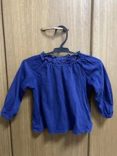 ユニクロ こども ネイビー 長袖カットソー 90