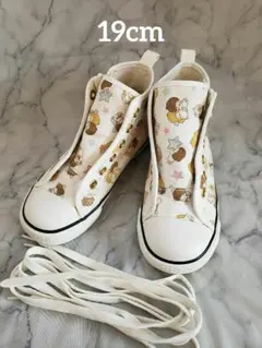CONVERSE リトルツインスターズ柄スニーカー 19cm