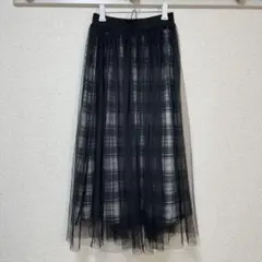 CECILMcBEE ロングスカート　レース　F レディース　ブラック