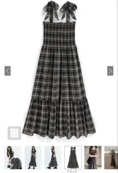 最終SALE！【GRL】チェック柄リボンシャーリングワンピース[tg735]