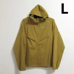 L ゴールド イエロー ナイキ レペル ランニング ジャケット UV