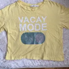 H&M エイチアンドエム　スパンコールTシャツ　黄色　150