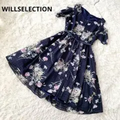 ウィルセレクション ワンピース【S】花柄 オープンショルダー 上品 日本