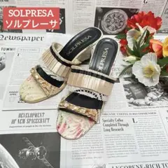 SOLPRESA ソルプレーサ サンダル フリル レース チェーン フラワーのサムネイル