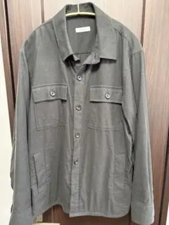 アルコディオ　起毛コットンオーバーシャツ　チャコールグレーL