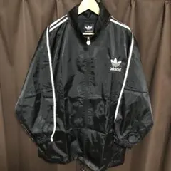 希少　前後刺繍ロゴ　アディダス　ナイロン　ジャケット　メンズXLサイズ相当
