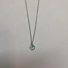 シルバー 円形ペンダント ネックレス