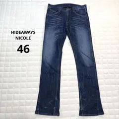 HIDEAWAYS NICOLE デニムパンツ 46 ストレートインディゴブルー