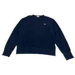 LACOSTE ラコステ クルーネック スウェット ネイビー　Lのサムネイル