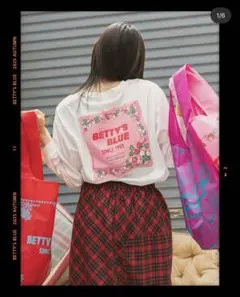 べティーズブルー　ショッパー柄バックプリントロンTのサムネイル