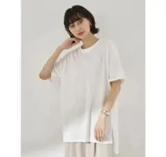 earth music&ecology ホワイト 半袖 Tシャツ トップス