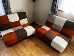 【美品】6月購入品 ソファベット 180 オレンジ ※着払い or 東京引き取り